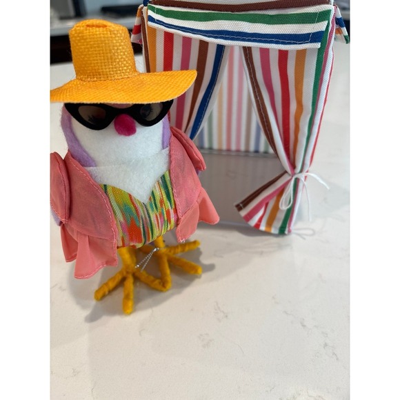 Target Featherly Friends Summer Bird Birdie with Striped Beach Cabana Tent Set - Picture 7 of 8